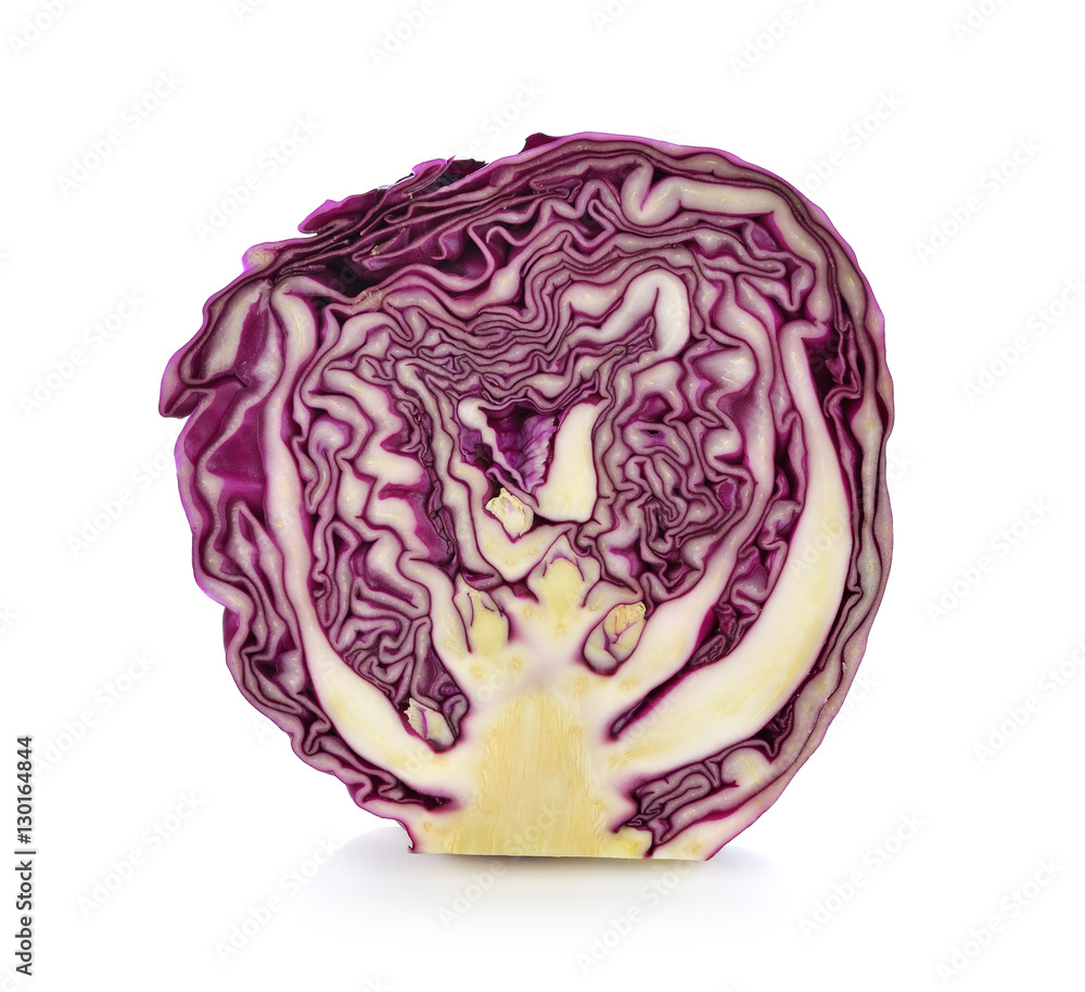 red cabbage isolated on white background. red cabbage isolated on white background.