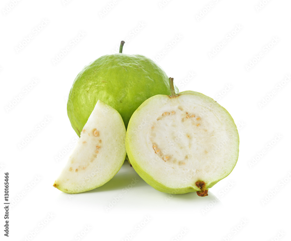 Guava fruit isolated on the white background. Guava fruit isolated on the white background.