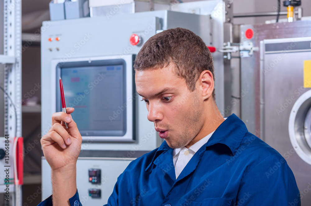 Emotion insight on the face engineer in a scientific laboratory Emotion insight on the face engineer in a scientific laboratory