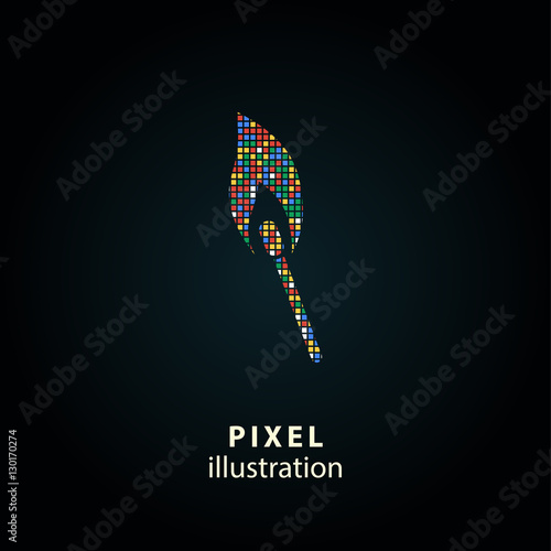 Match - pixel illustration.