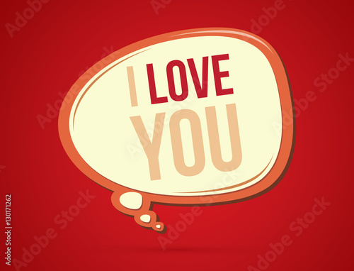 I love you text in balloons graphic vector.