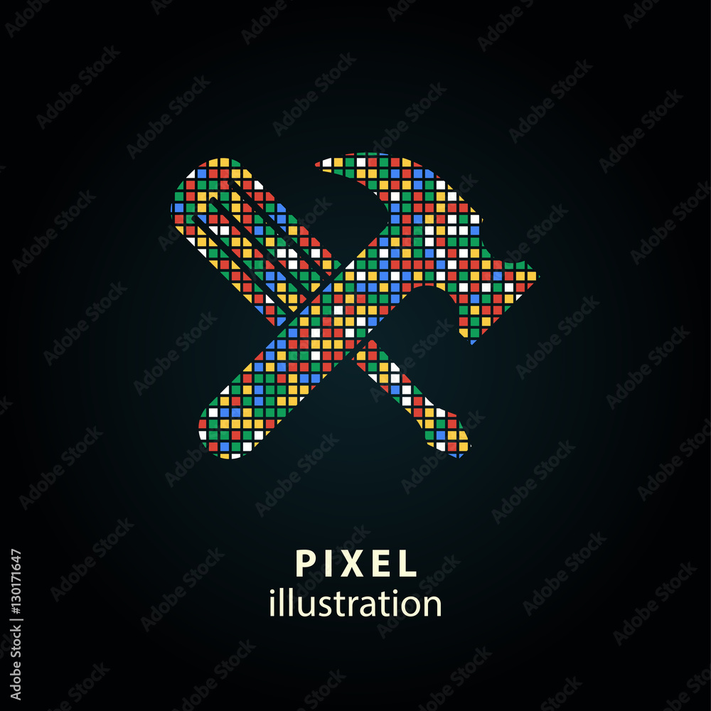 Tool - pixel illustration. Tool - pixel illustration.