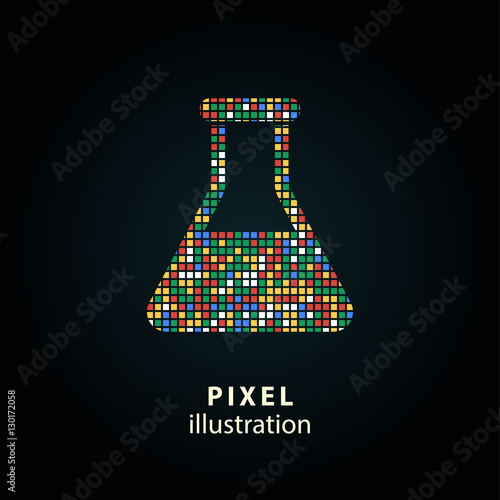 Flask - pixel illustration.