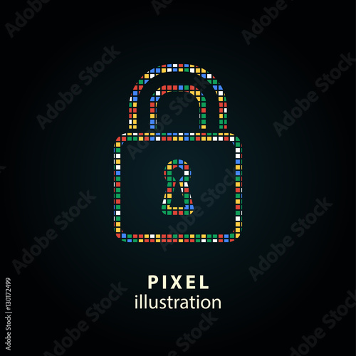 Lock - pixel illustration.