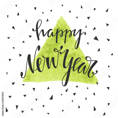 Happy new year hand drawn lettering.