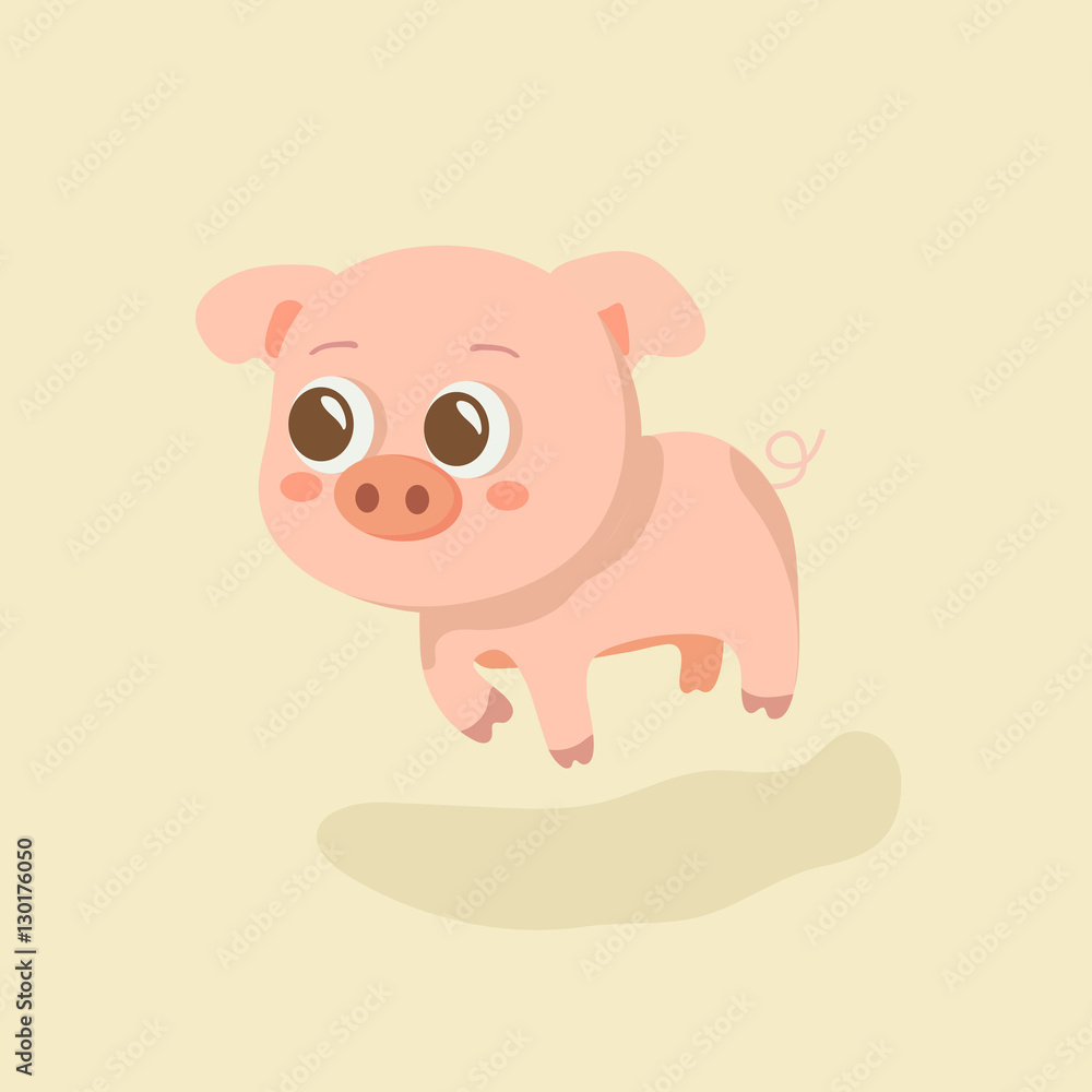 Funny pig vector.
Funny pig vector.