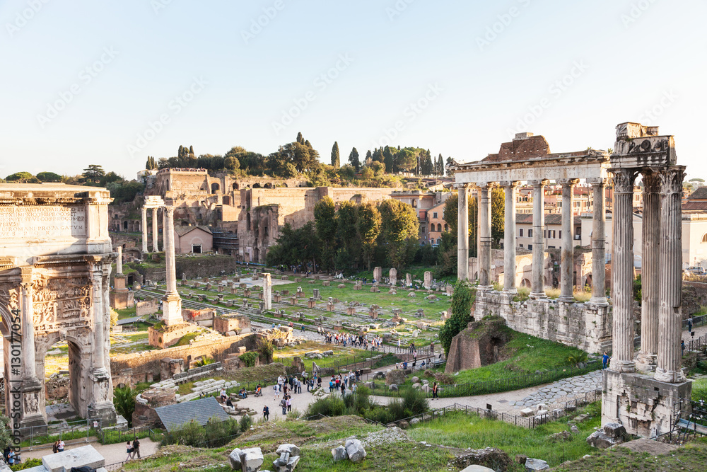 Forum of Caesar on Roman Forums in Rome