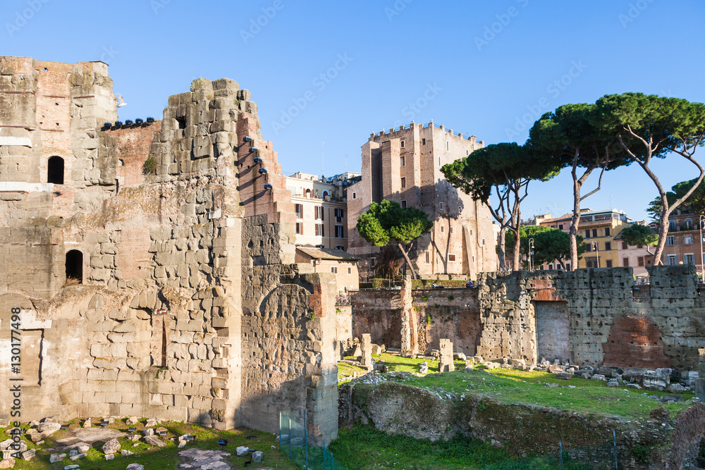 Fototapeta premium Forum of Nerva and Torre dei Conti in Rome city