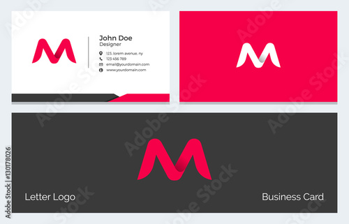 M Alphabet Letter Creative Polygonal Abstract vector logo