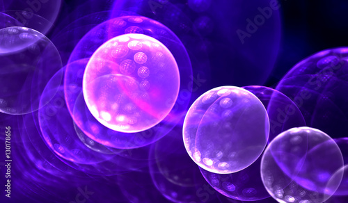 Synthetic cells background, 3D illustration photo