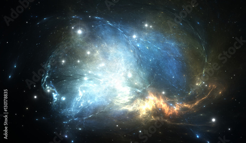 Fototapeta Naklejka Na Ścianę i Meble -  Space nebula, for use with projects on science, research, and education.