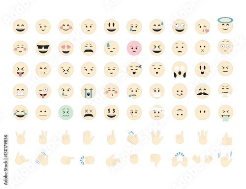 Set of emoticon vector