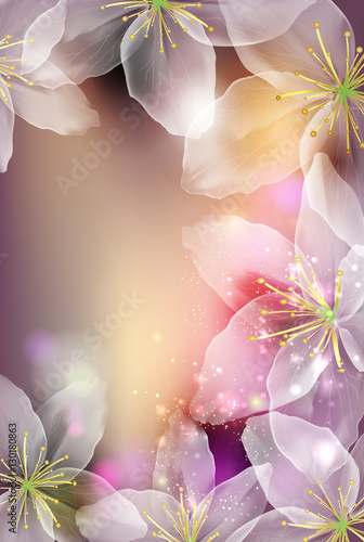Background with abstract flower