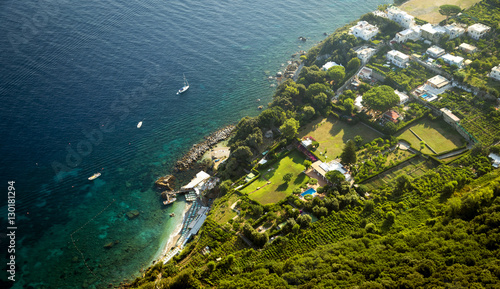 Aerial view of Capri island, Campania, Italy