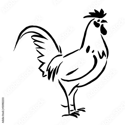 chicken Chinese style, vector