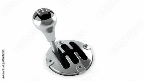 Gear stick isolated on white background