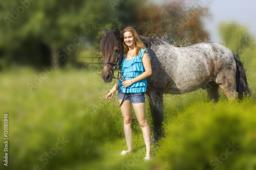 young girl and her horse