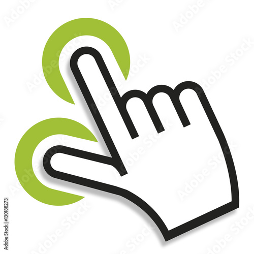 Cursor hand. Two fingers