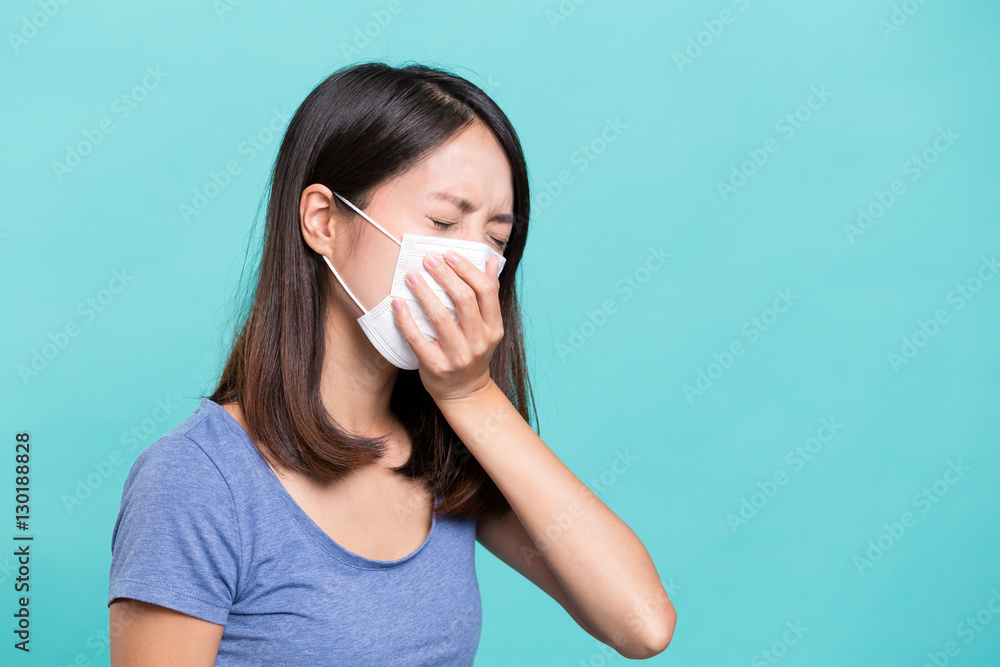 Woman suffer from sick