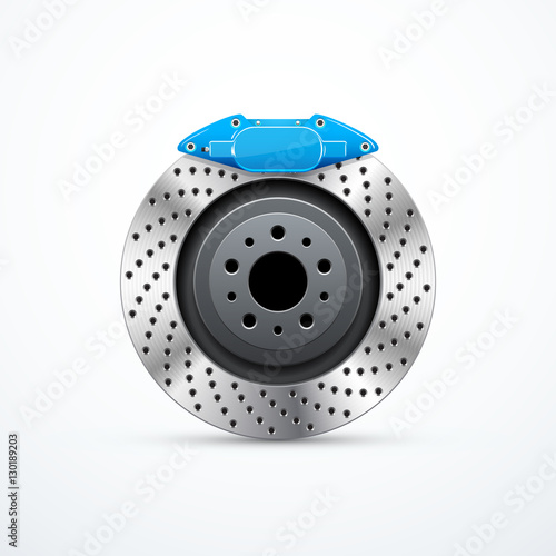 Vector brake disc with caliper. Car brakes