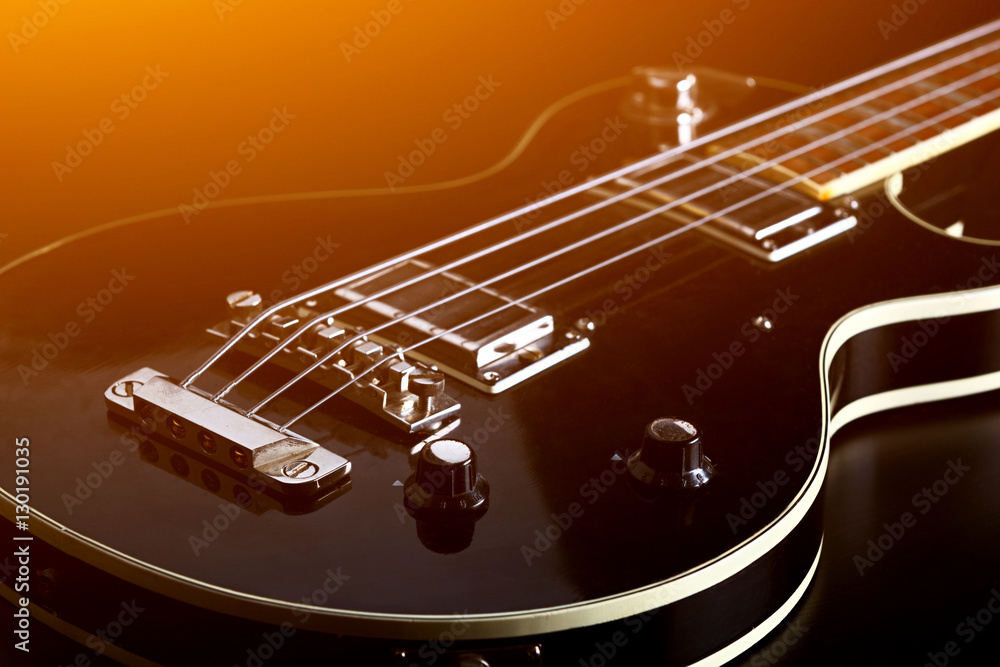 Fototapeta premium Black electric guitar.
