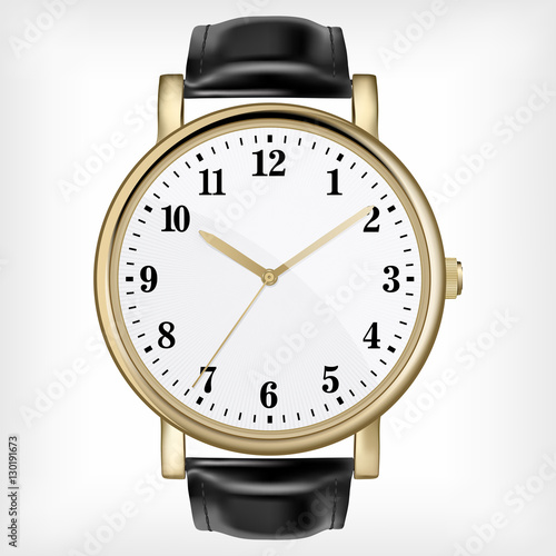Vector wristwatch. Accessories. Business. Time.