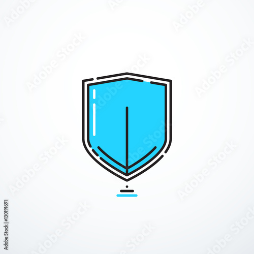 Vector blue shield icon