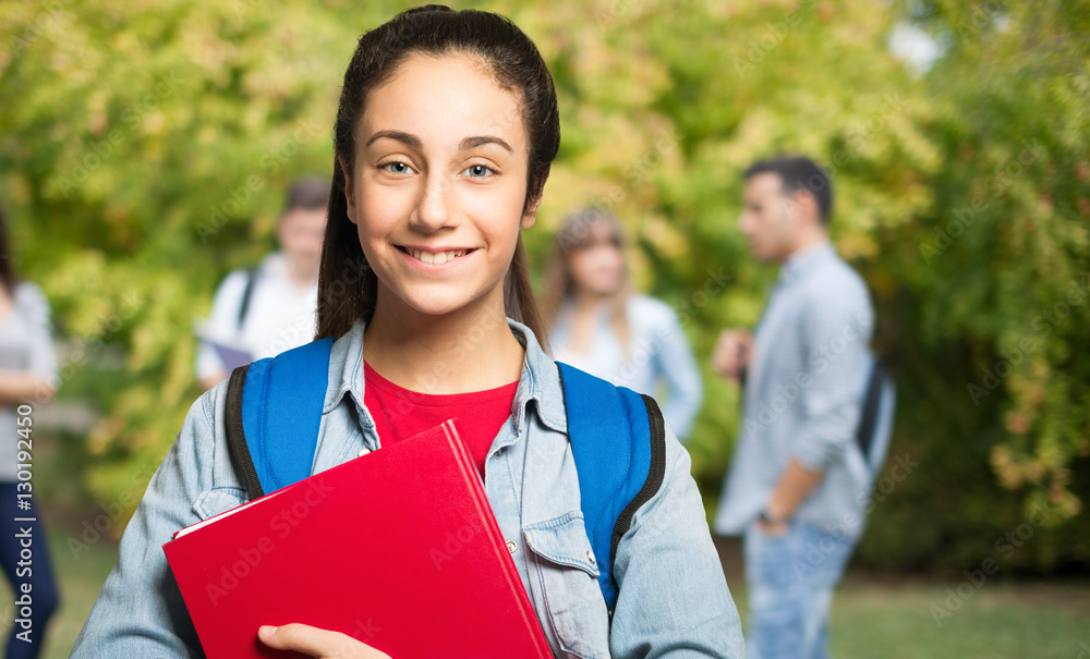 Smiling teenager student portrait Smiling teenager student portrait