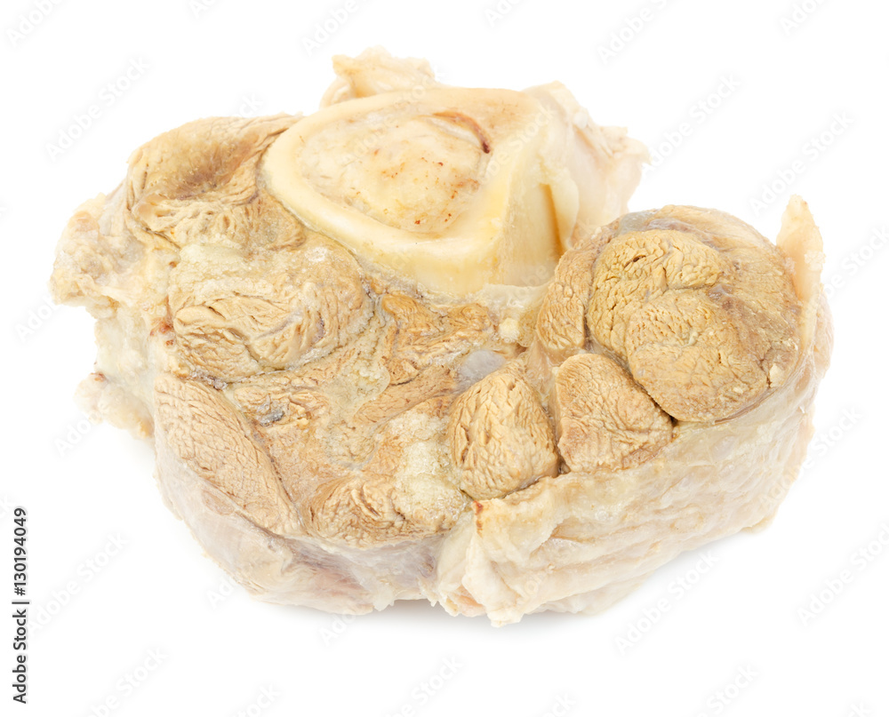 Boiled pork with bone isolated Boiled pork with bone isolated