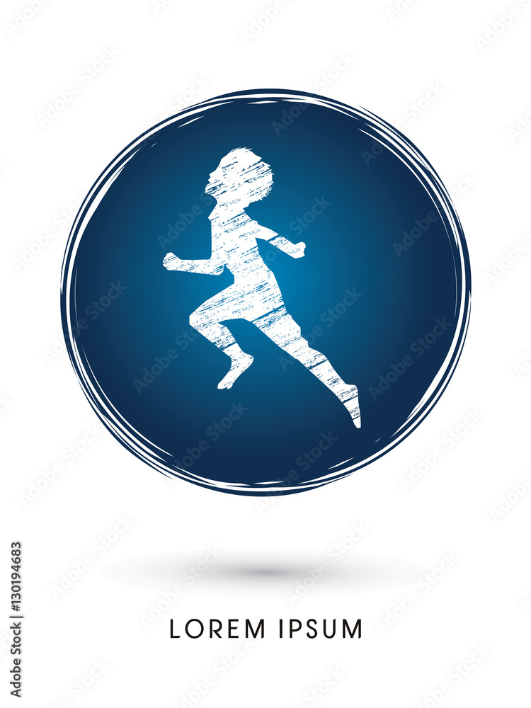 Children, Little Boy running designed on circle grunge graphic vector. Children, Little Boy running designed on circle grunge graphic vector.