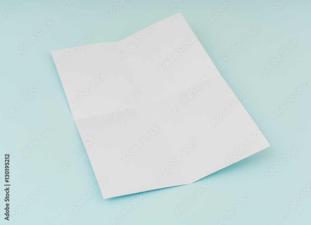 Blank flyer poster, brochure mockup,A4, US-Letter, on blue backg Blank flyer poster, brochure mockup,A4, US-Letter, on blue backg