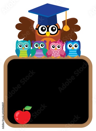 Owl teacher and owlets theme image 8