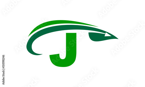Swoosh Leaf Initial J