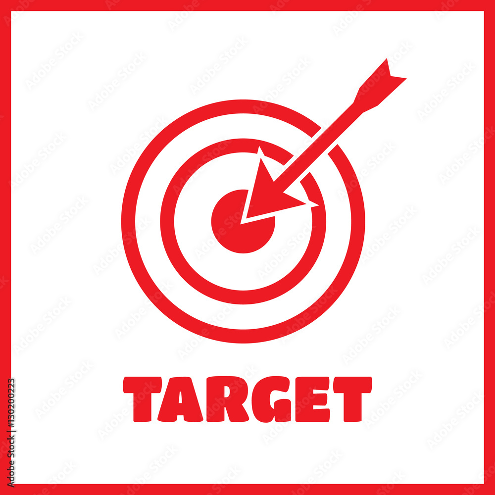 Red and White darts target vector Red and White darts target vector