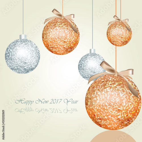 Happy New Year greeting card