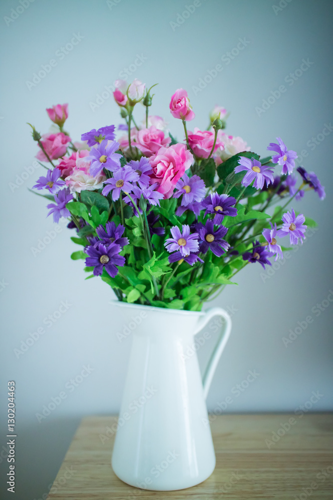 custom made wallpaper toronto digitalBeautiful flower bouquet on wooden table