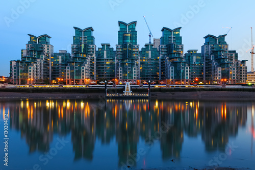 St George Wharf  a riverside development  in London