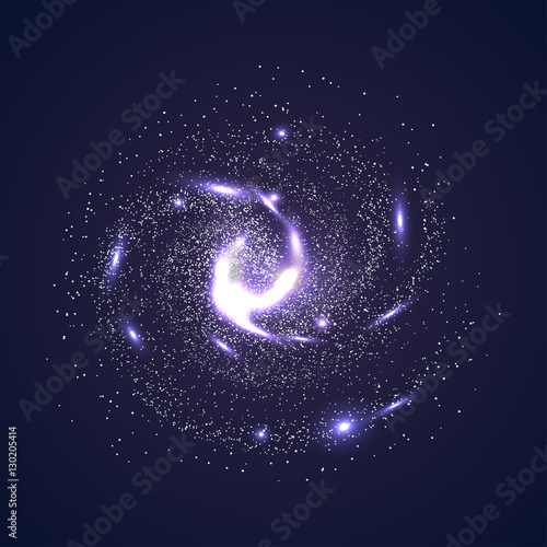 Image of galaxies, nebulae, cosmos, and effect tunnel spiral galaxy