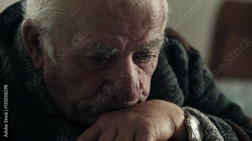 Wallpaper Mural old man thinks resting his chin on his cane Torontodigital.ca