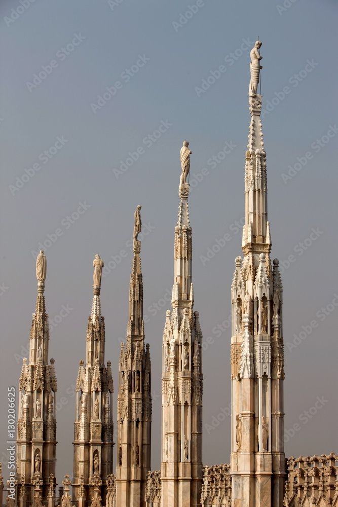 Detail of Duomo, Milan, Lombardy Detail of Duomo, Milan, Lombardy