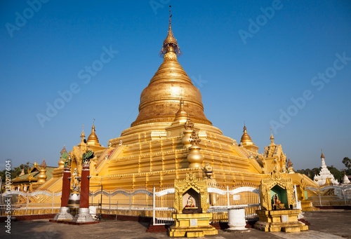 Kuthodaw gilded pagoda in Mandalay. In Burmese known as the Maha Lawka Marazein Paya, Myanmar photo