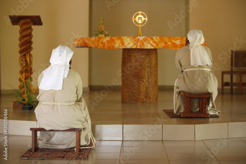 Holy Sacrament adoration at Akepe monastery, Akepe, Togo, West Africa