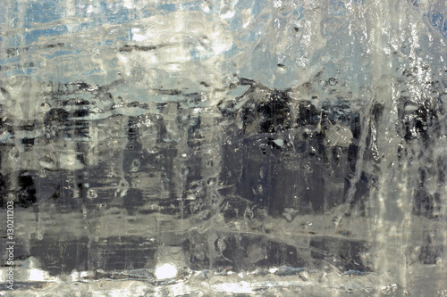 Structure of ice for a winter background