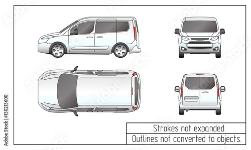 car van drawing outlines not converted to objects