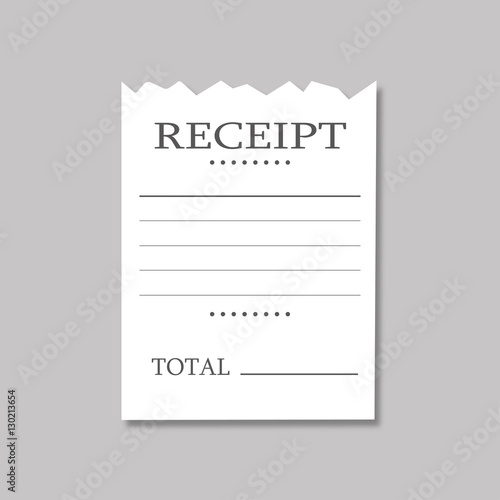 Blank receipt