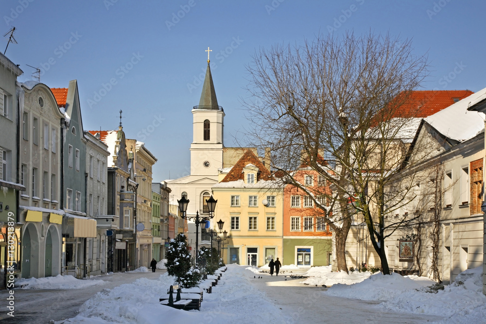 Old market square in Zielona Gora. Poland