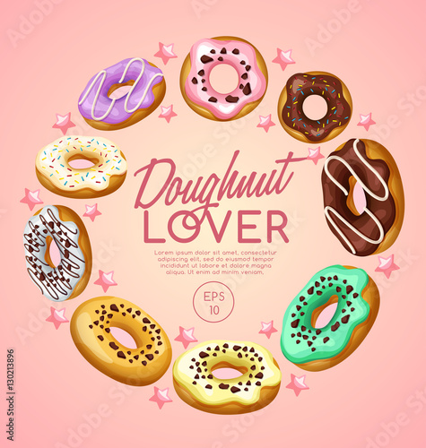 Doughnut Elements   Vector Illustration 
