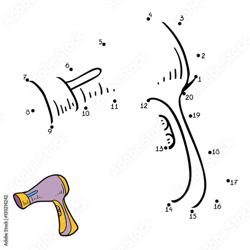 Numbers game for children, Hairdryer