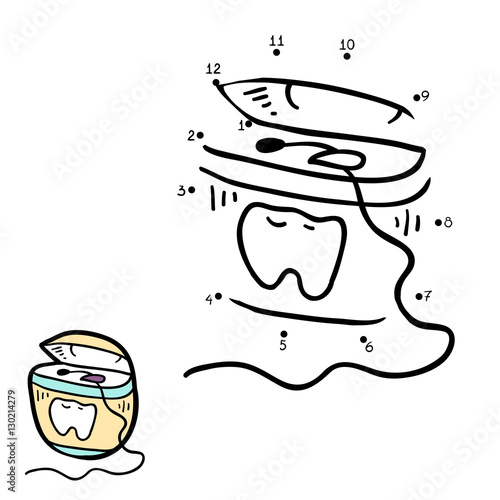 Numbers game for children, Dental floss