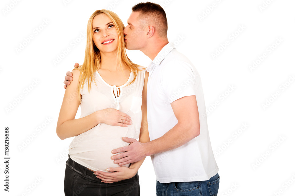 Beautiful young couple expecting baby Beautiful young couple expecting baby